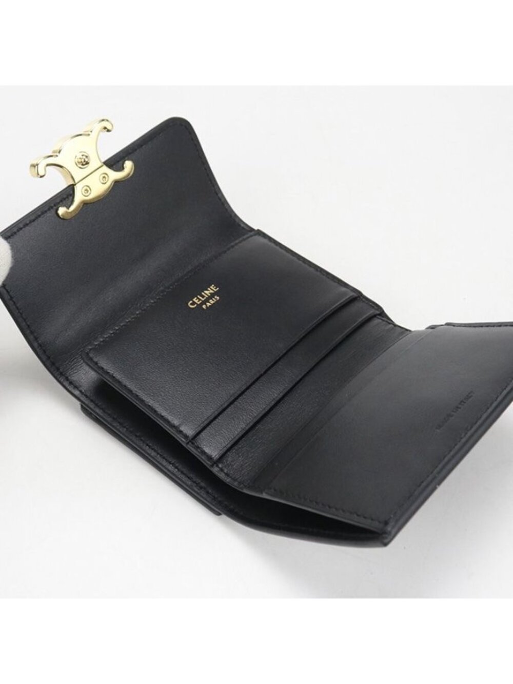 Celine Compact Wallet Triomphe Trifold Leather - Picture 3 of 9